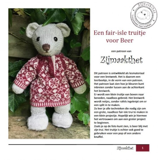 Fair isle truitje voor beer